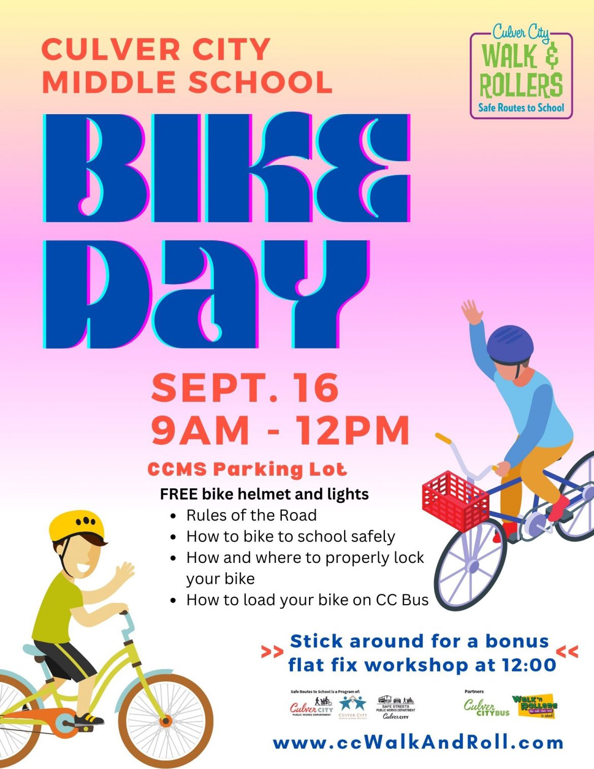 CCMS Bike Day – Walk & Rollers